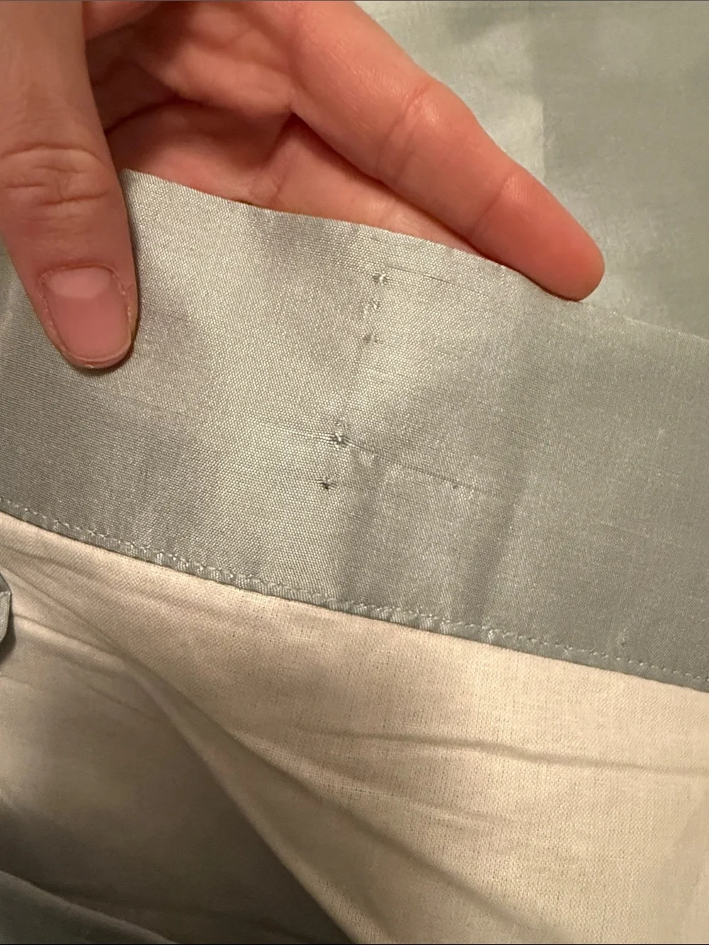 Rare Restoration Hardware silk cotton backing Silver sage drape pair 100”x 108”L